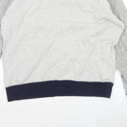 Uniqlo Men Grey XL Pullover Crew Neck Raglan Sweatshirt