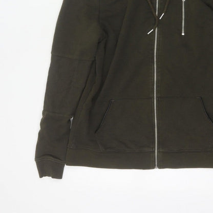 River Island Men’s Green M Full Zip Hooded Fleece Sweatshirt