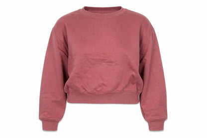 H&M Women’s Pink L Pullover Crew Neck Cropped Sweatshirt