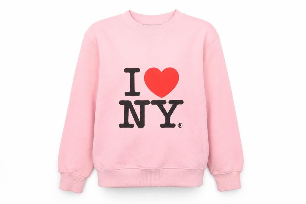I Love NY Girls Pink 6-7 Years Pullover Sweatshirt Graphic Print