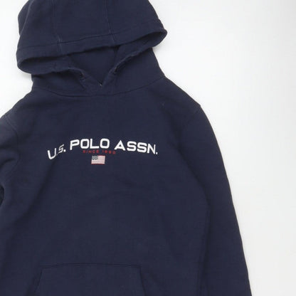 U.S. Polo Assn. Boys Blue 15-16 Years Pullover Hoodie Logo