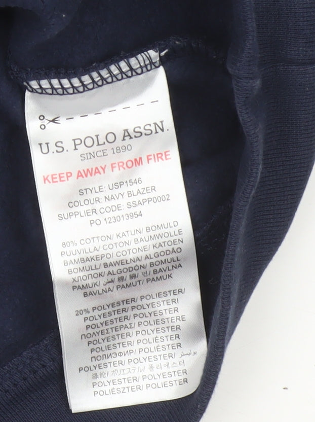 U.S. Polo Assn. Boys Blue 15-16 Years Pullover Hoodie Logo