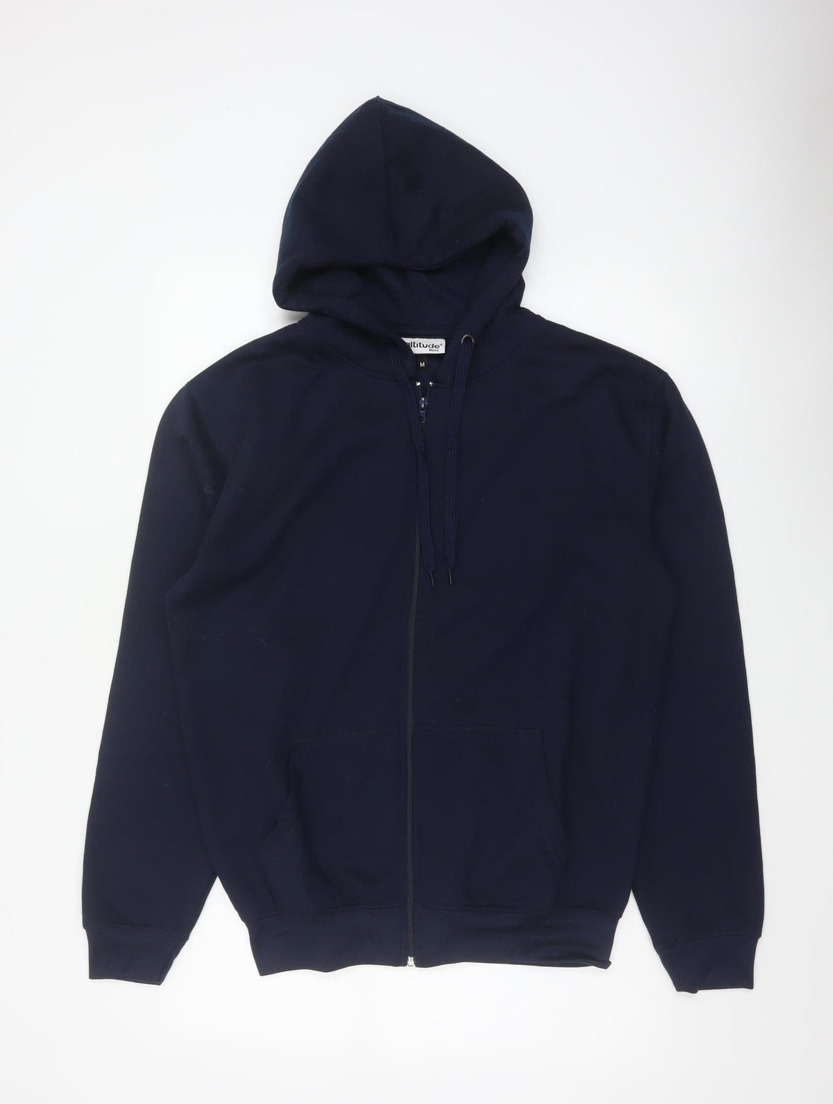Altitude Mens Blue M Full Zip Hooded Polyester Hoodie Pockets