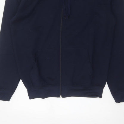 Altitude Mens Blue M Full Zip Hooded Polyester Hoodie Pockets