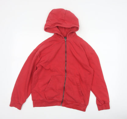 Next Boys Red 13 Years Full Zip Hooded Fleece Hoodie Pockets