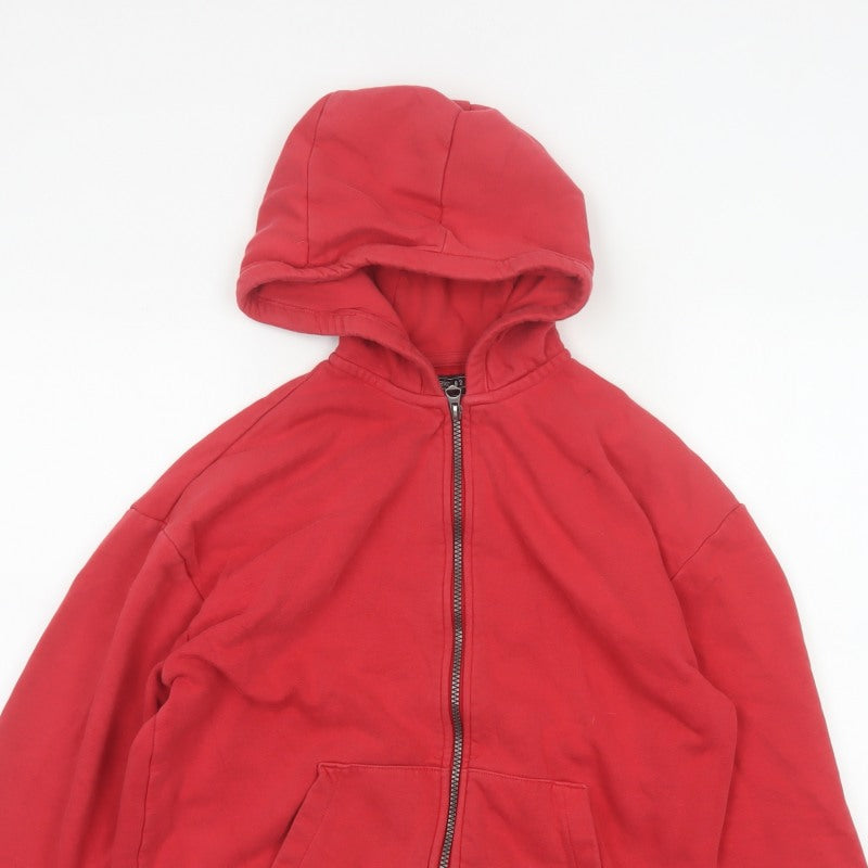 Next Boys Red 13 Years Full Zip Hooded Fleece Hoodie Pockets