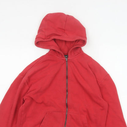 Next Boys Red 13 Years Full Zip Hooded Fleece Hoodie Pockets