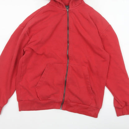 Next Boys Red 13 Years Full Zip Hooded Fleece Hoodie Pockets