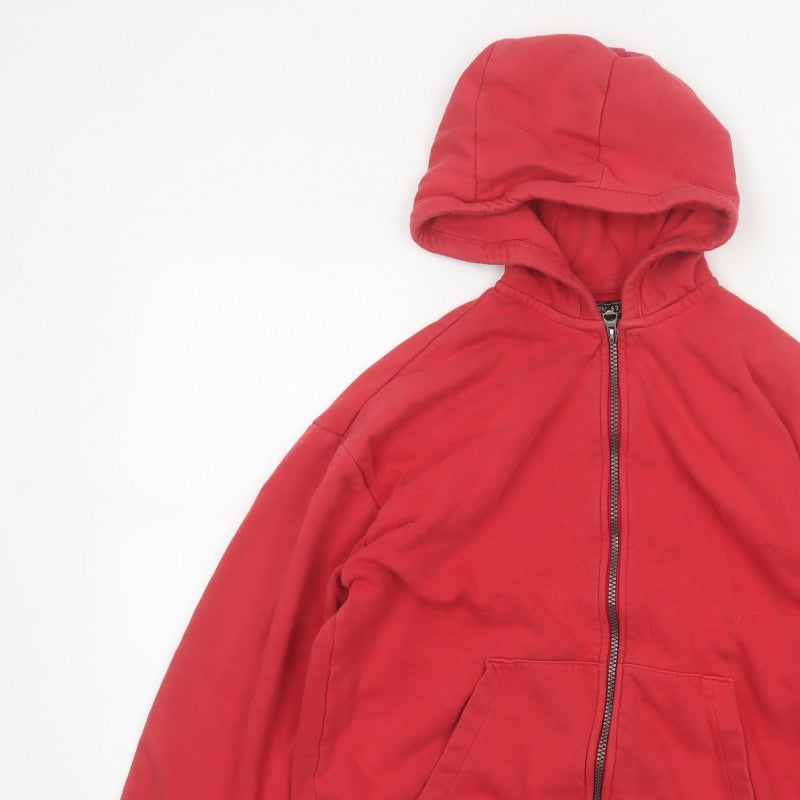 Next Boys Red 13 Years Full Zip Hooded Fleece Hoodie Pockets