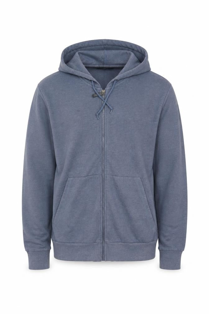 Rohan Men’s Grey M Full Zip Hooded Sweat Jacket Cotton Blend