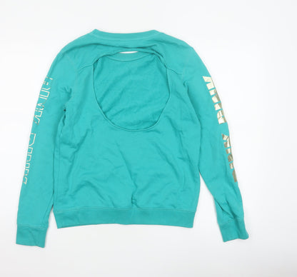 Victoria's Secret PINK Women Blue XS Backless Logo Sweatshirt