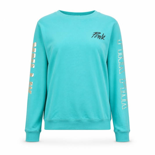 Victoria's Secret PINK Women Blue XS Backless Logo Sweatshirt
