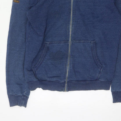 Superdry Men’s Blue XL Full Zip Hooded Logo Sweatshirt