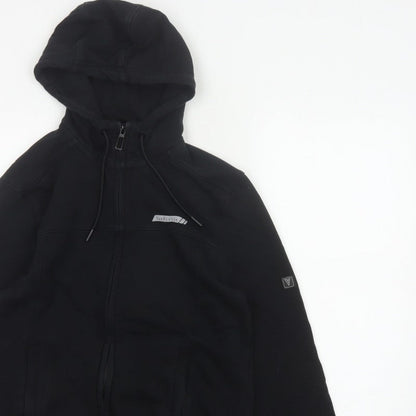 Van Heusen Men’s Black S Full Zip Hooded Cotton Rich Hoodie