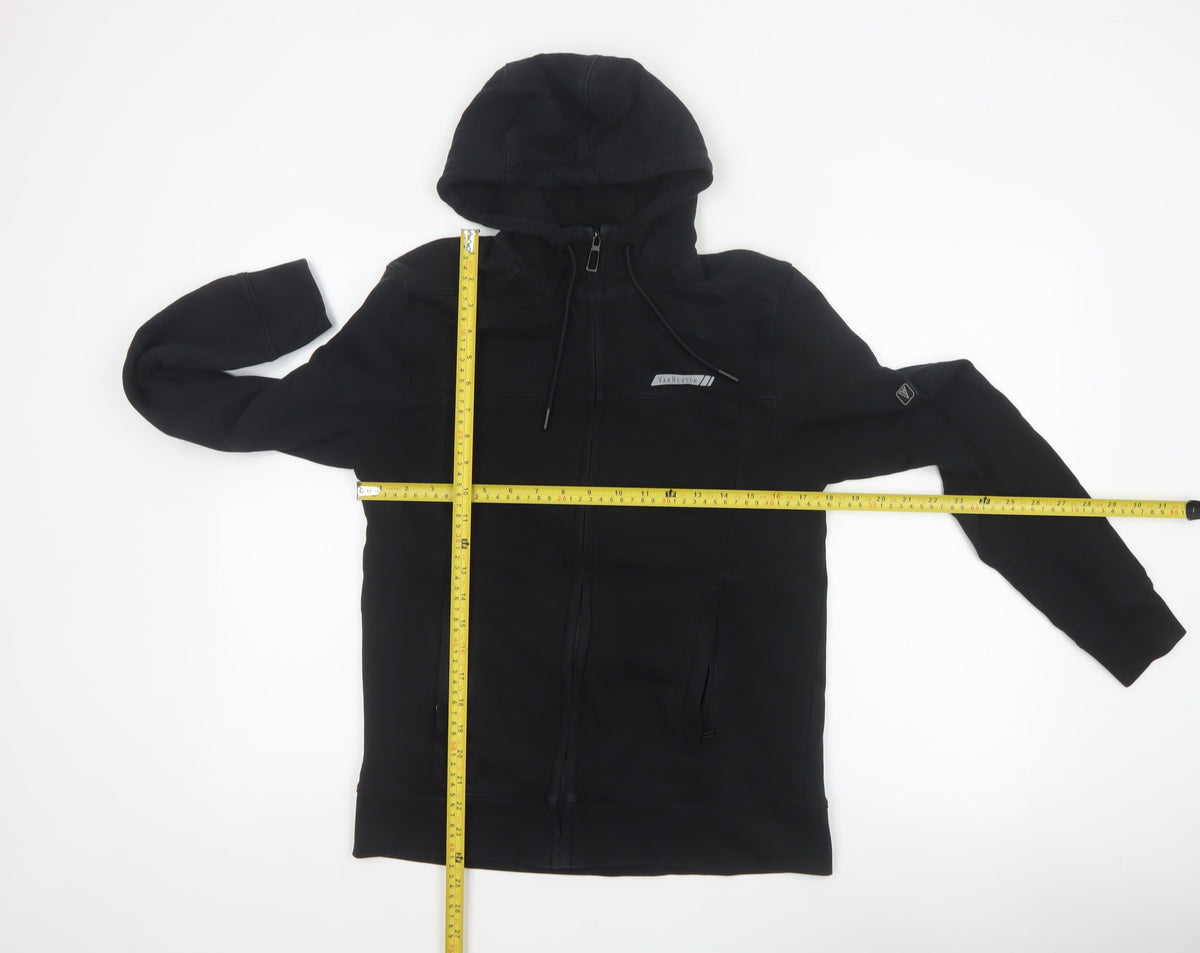 Van Heusen Men’s Black S Full Zip Hooded Cotton Rich Hoodie