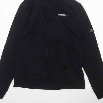 Van Heusen Men’s Black S Full Zip Hooded Cotton Rich Hoodie