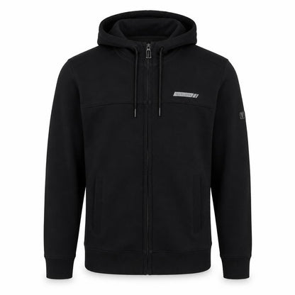 Van Heusen Men’s Black S Full Zip Hooded Cotton Rich Hoodie