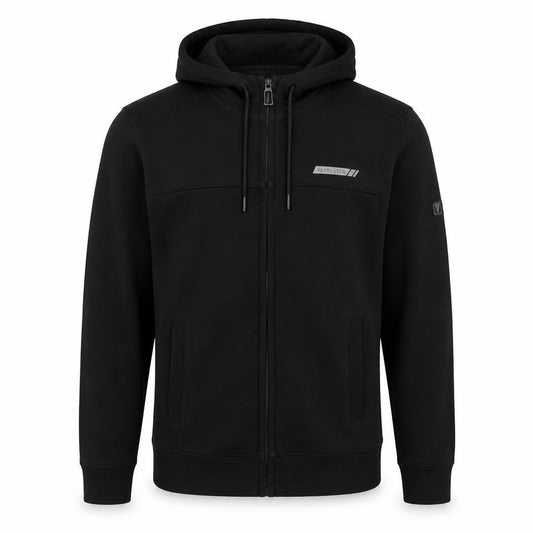 Van Heusen Men’s Black S Full Zip Hooded Cotton Rich Hoodie