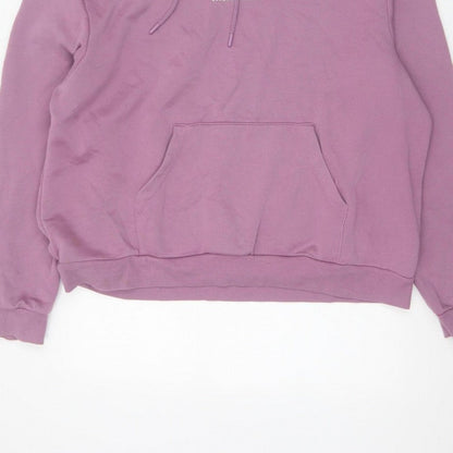 McKenzie Men’s Purple L Pullover Logo Hoodie Fleece Drawstring Pockets
