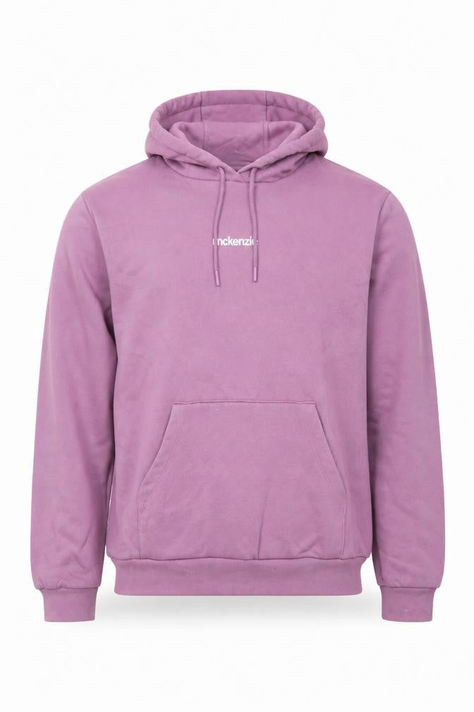 McKenzie Men’s Purple L Pullover Logo Hoodie Fleece Drawstring Pockets