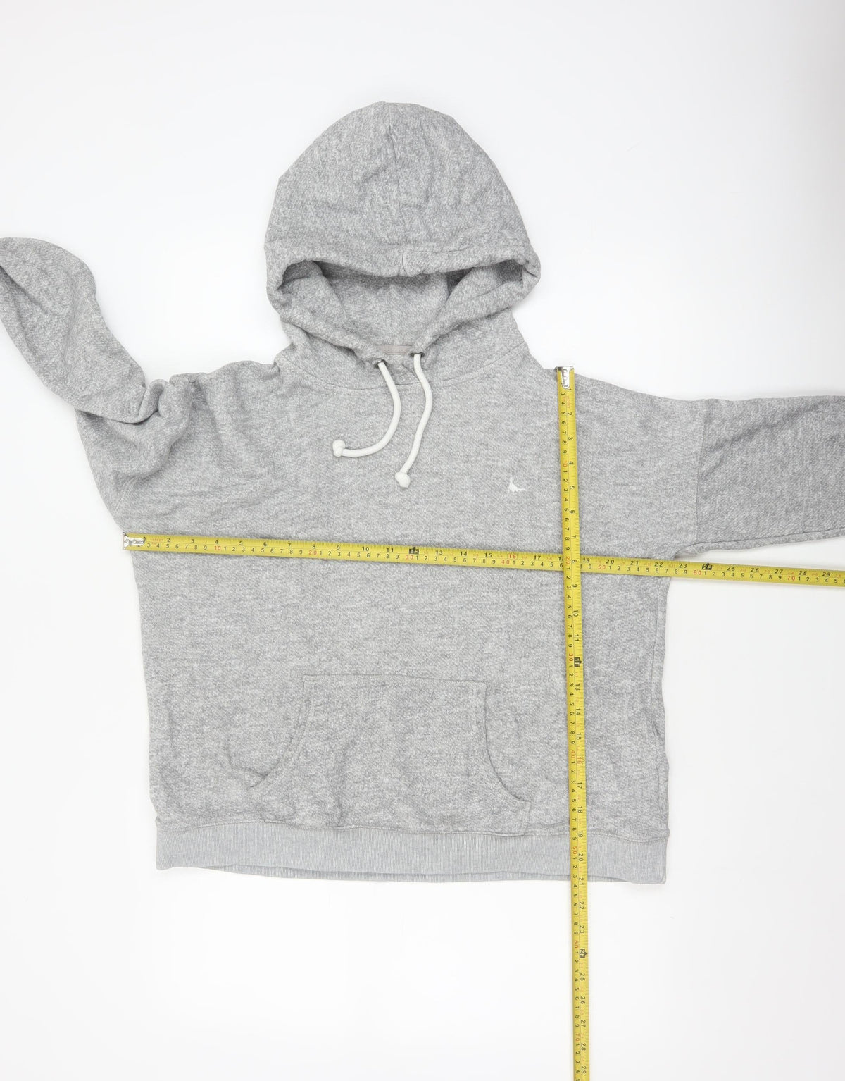 Jack Wills Women Grey UK 12 Pullover Hoodie Drawstring Logo Pockets