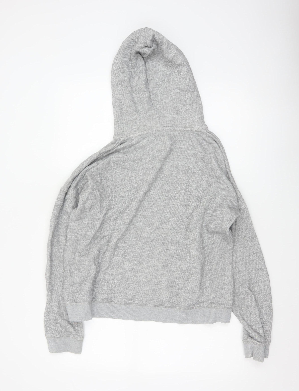 Jack Wills Women Grey UK 12 Pullover Hoodie Drawstring Logo Pockets
