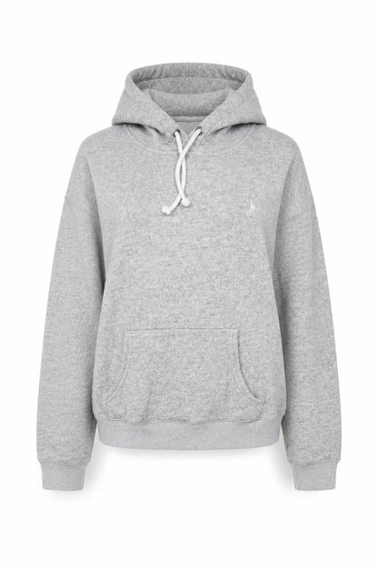 Jack Wills Women Grey UK 12 Pullover Hoodie Drawstring Logo Pockets