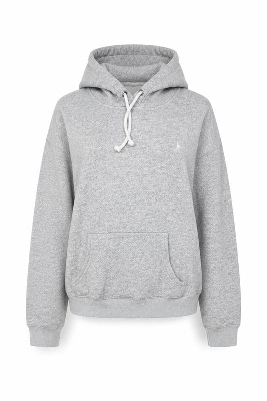 Jack Wills Women Grey UK 12 Pullover Hoodie Drawstring Logo Pockets