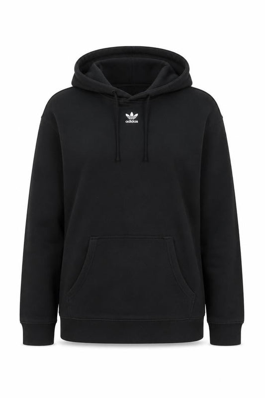Adidas Women’s Black UK 14 Trefoil Logo Pullover Hoodie