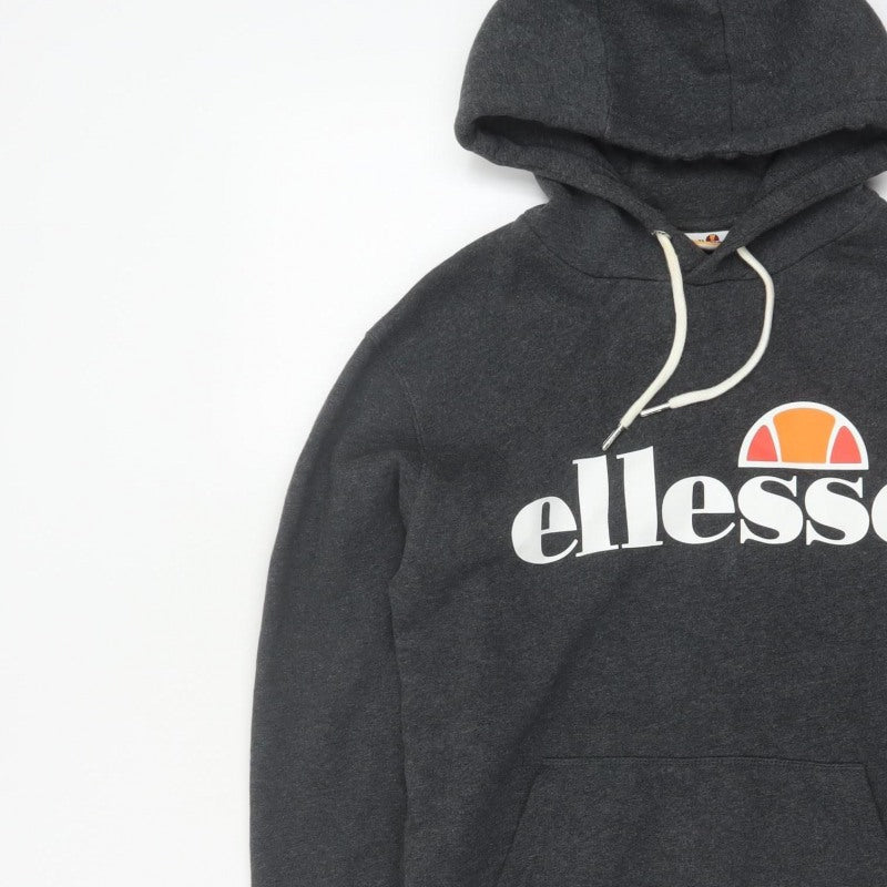 Ellesse Men’s Grey XS Pullover Logo Graphic Hoodie Fleece