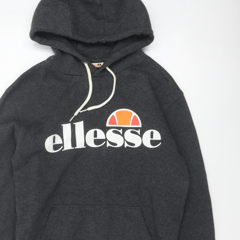 Ellesse Men’s Grey XS Pullover Logo Graphic Hoodie Fleece