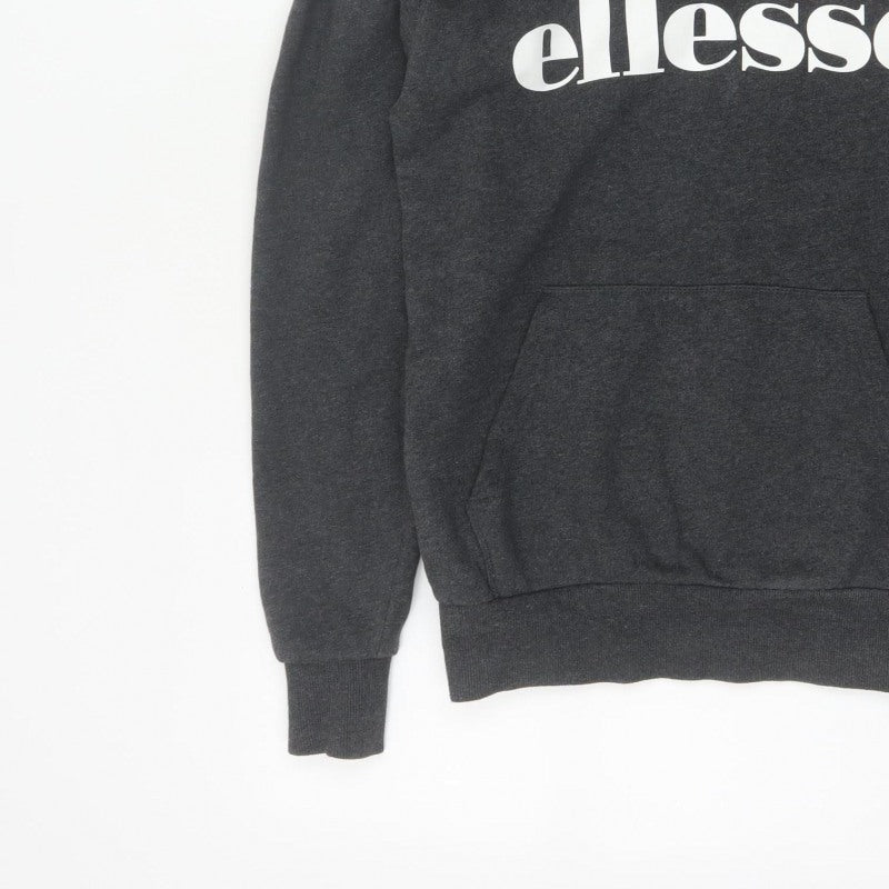 Ellesse Men’s Grey XS Pullover Logo Graphic Hoodie Fleece