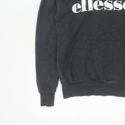 Ellesse Men’s Grey XS Pullover Logo Graphic Hoodie Fleece