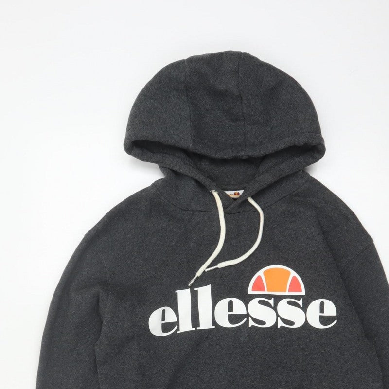 Ellesse Men’s Grey XS Pullover Logo Graphic Hoodie Fleece