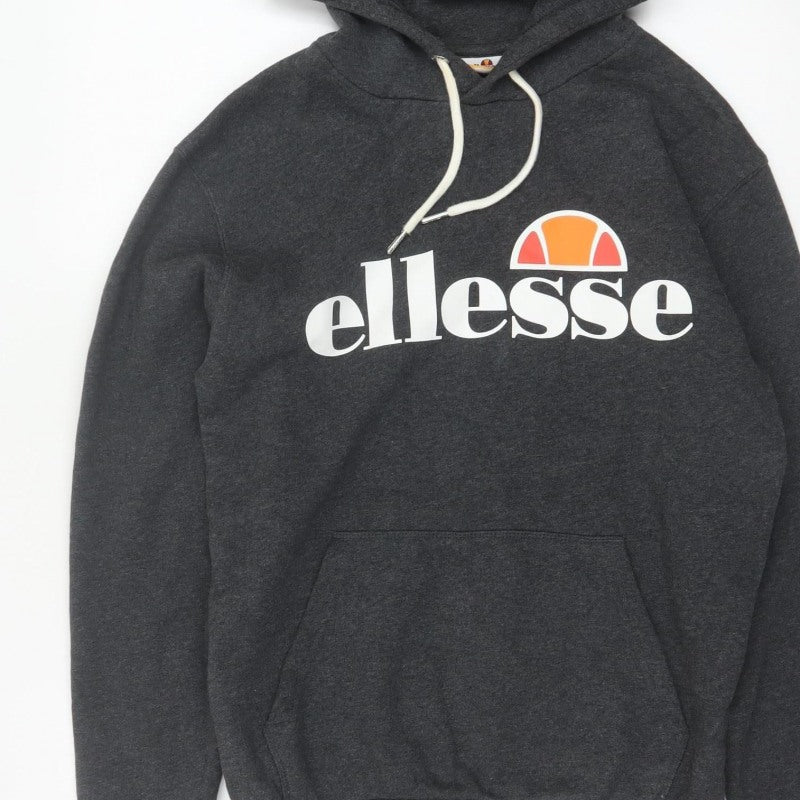 Ellesse Men’s Grey XS Pullover Logo Graphic Hoodie Fleece