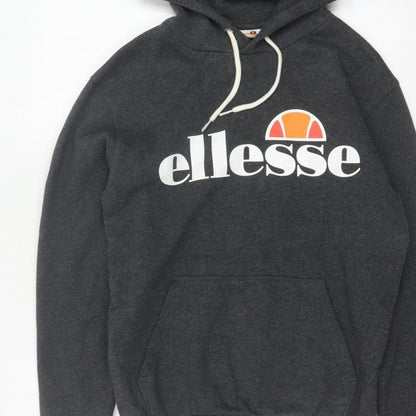 Ellesse Men’s Grey XS Pullover Logo Graphic Hoodie Fleece