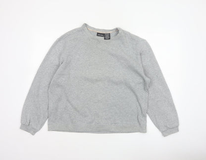 St. John's Bay Women’s Grey Crew Neck Pullover Sweatshirt Size L