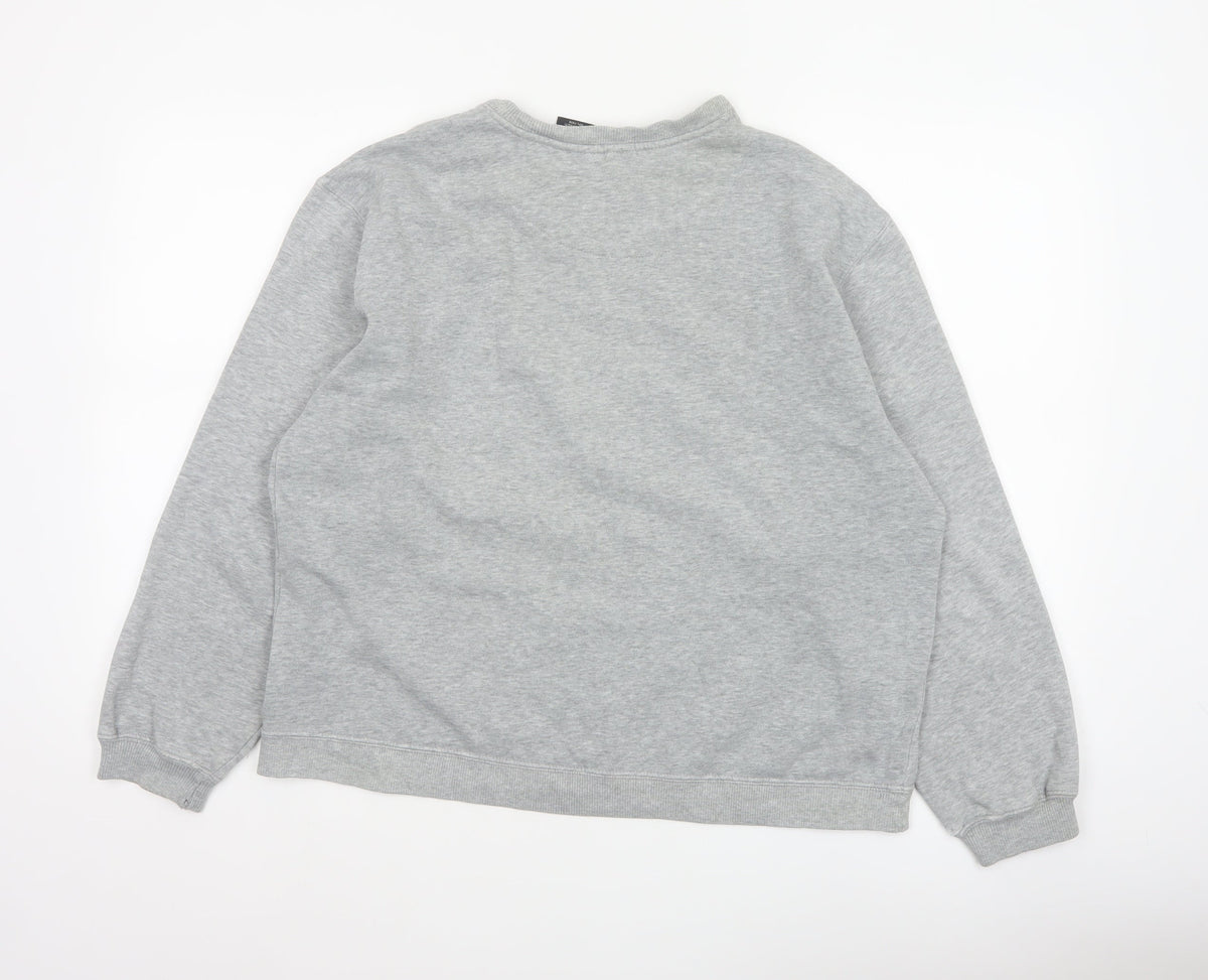 St. John's Bay Women’s Grey Crew Neck Pullover Sweatshirt Size L