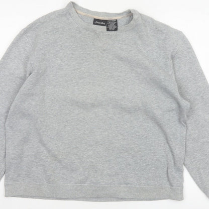 St. John's Bay Women’s Grey Crew Neck Pullover Sweatshirt Size L
