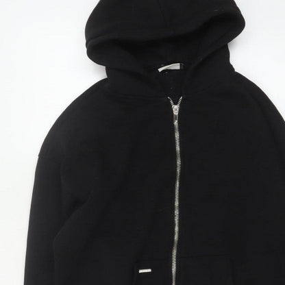 Sevenheavens Men’s Black M Full Zip Hooded Fleece Hoodie Logo Pockets