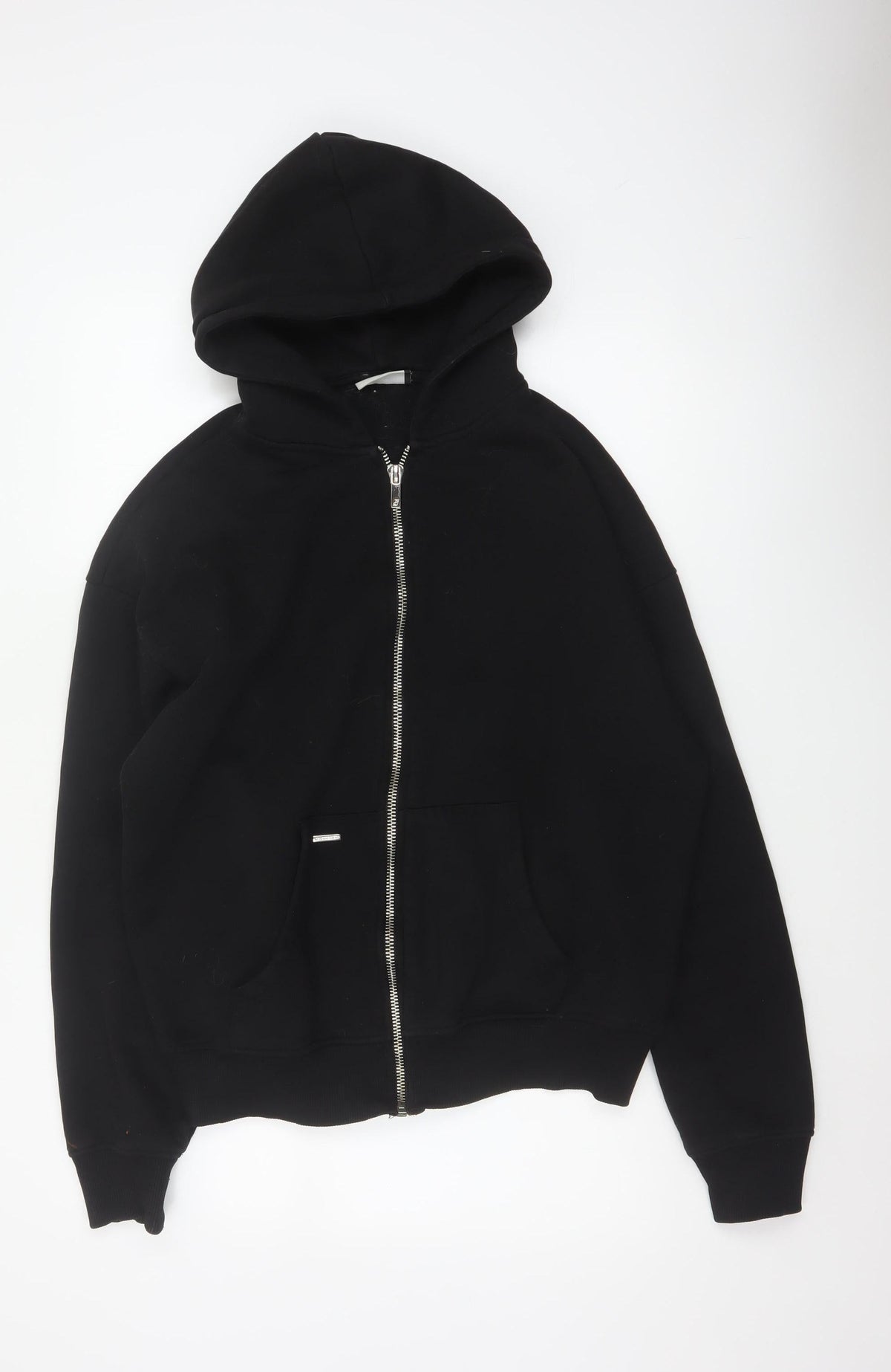 Sevenheavens Men’s Black M Full Zip Hooded Fleece Hoodie Logo Pockets