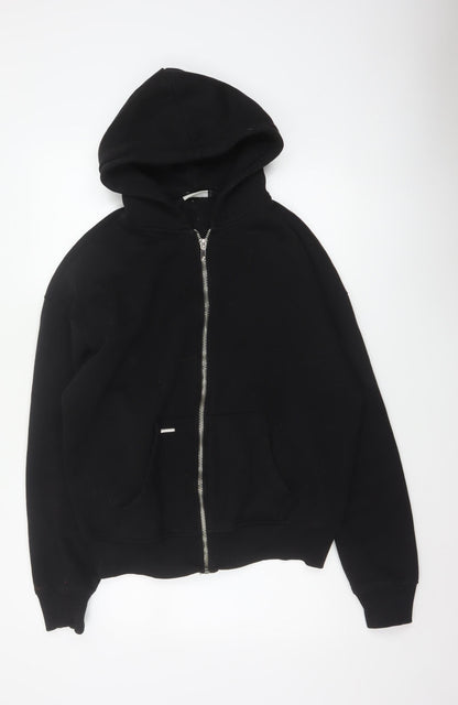 Sevenheavens Men’s Black M Full Zip Hooded Fleece Hoodie Logo Pockets