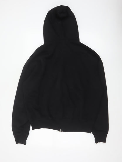 Sevenheavens Men’s Black M Full Zip Hooded Fleece Hoodie Logo Pockets