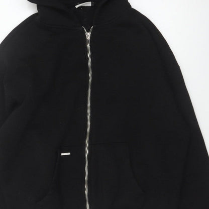 Sevenheavens Men’s Black M Full Zip Hooded Fleece Hoodie Logo Pockets