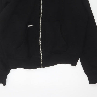 Sevenheavens Men’s Black M Full Zip Hooded Fleece Hoodie Logo Pockets