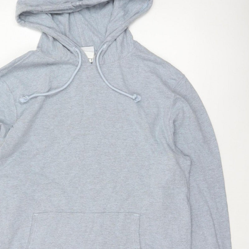 Champion Men’s Grey M Pullover Hoodie Logo Fleece Kangaroo Pocket
