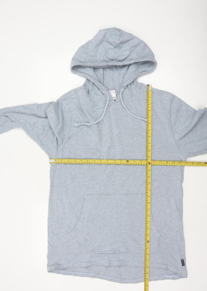 Champion Men’s Grey M Pullover Hoodie Logo Fleece Kangaroo Pocket