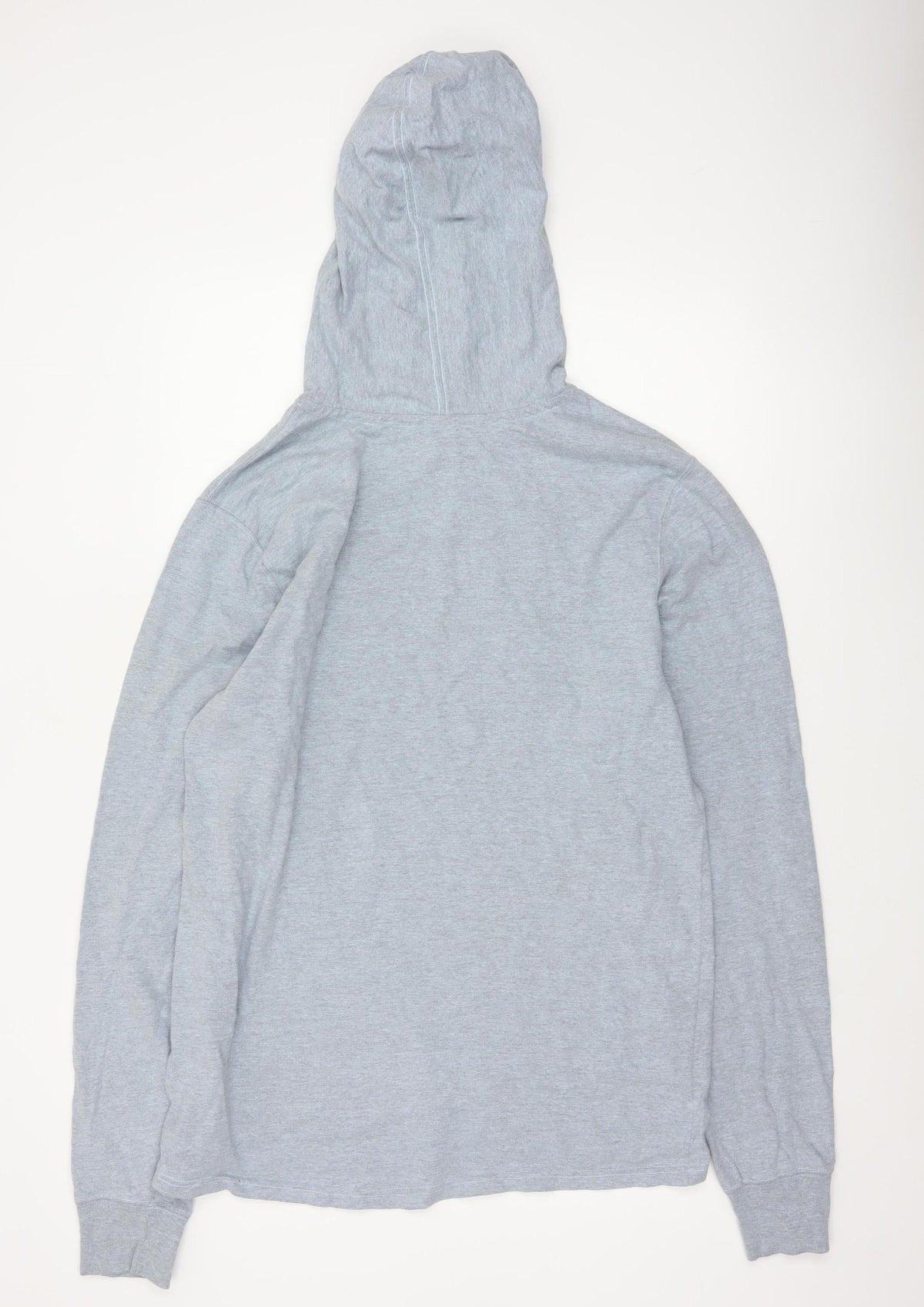 Champion Men’s Grey M Pullover Hoodie Logo Fleece Kangaroo Pocket