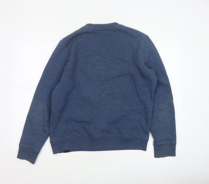 Superdry Women’s Blue UK 10 Crew Neck Pullover Sweatshirt Logo