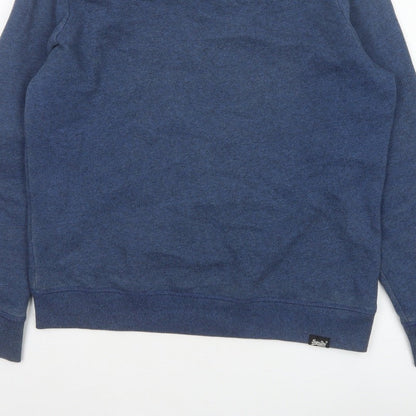 Superdry Women’s Blue UK 10 Crew Neck Pullover Sweatshirt Logo